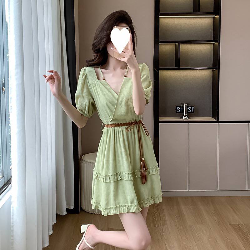 پیراهن با کمربند زنانه کد 417391