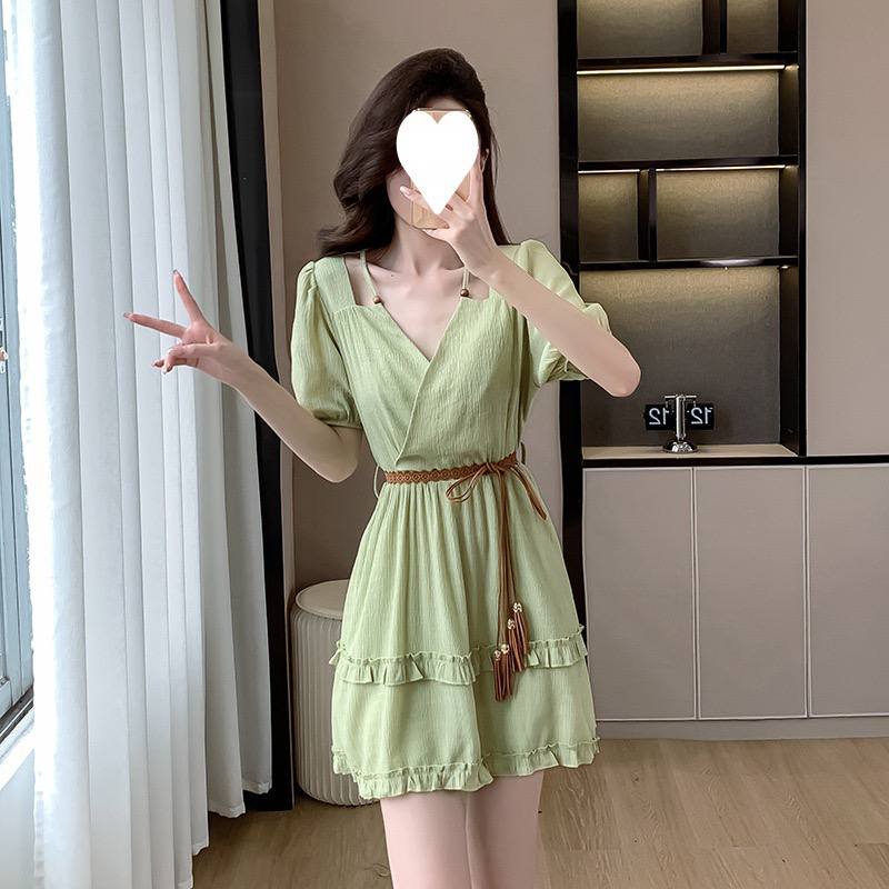 پیراهن با کمربند زنانه کد 417391