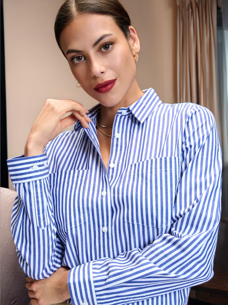 شومیز زنانه 28086 کد 1 مارک SINSAY