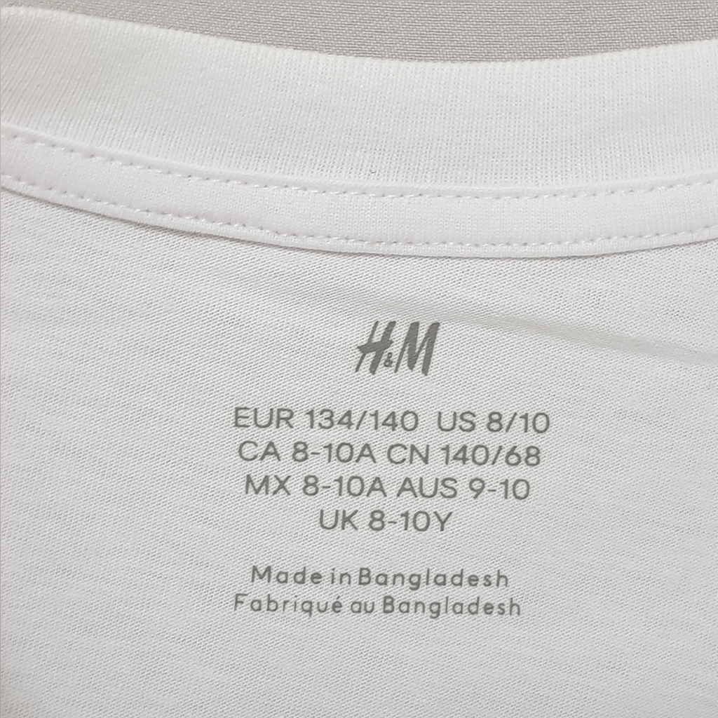 تی شرت پسرانه 27994 سایز 9 تا 15 سال مارک H&M