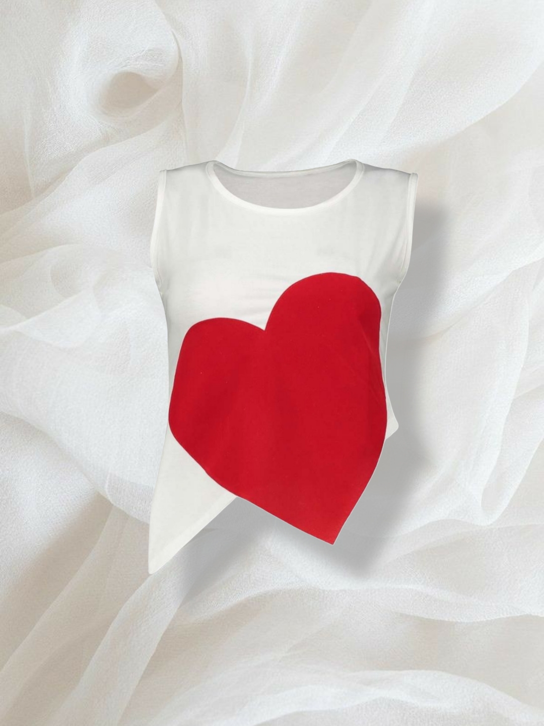 کراپ دخترانه مدل red heart کد 366