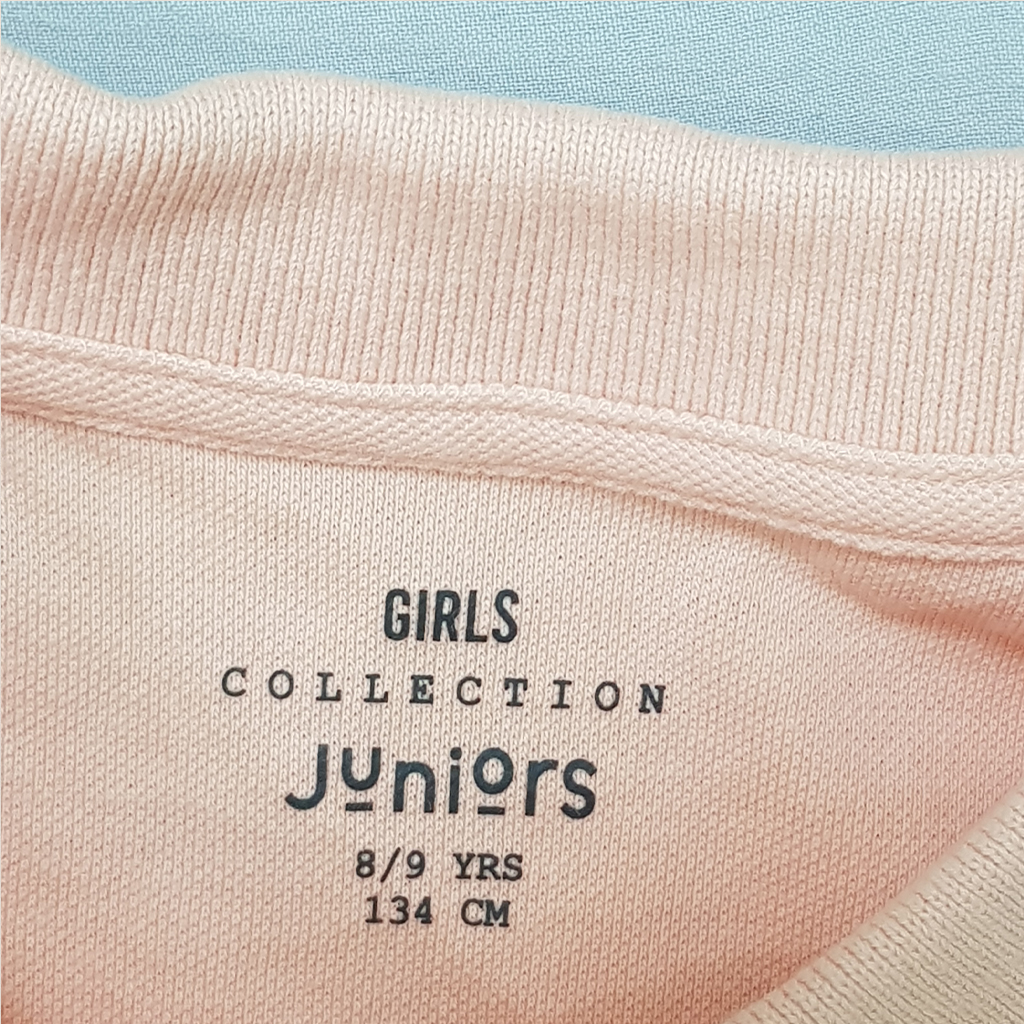 تی شرت یقه دار دخترانه 28149 سایز 4 تا 14 سال مارک JUNIORS