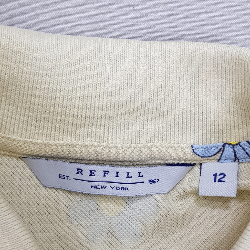 تی شرت یقه دار دخترانه 28244 سایز 12 تا 18 سال مارک REFILL   *
