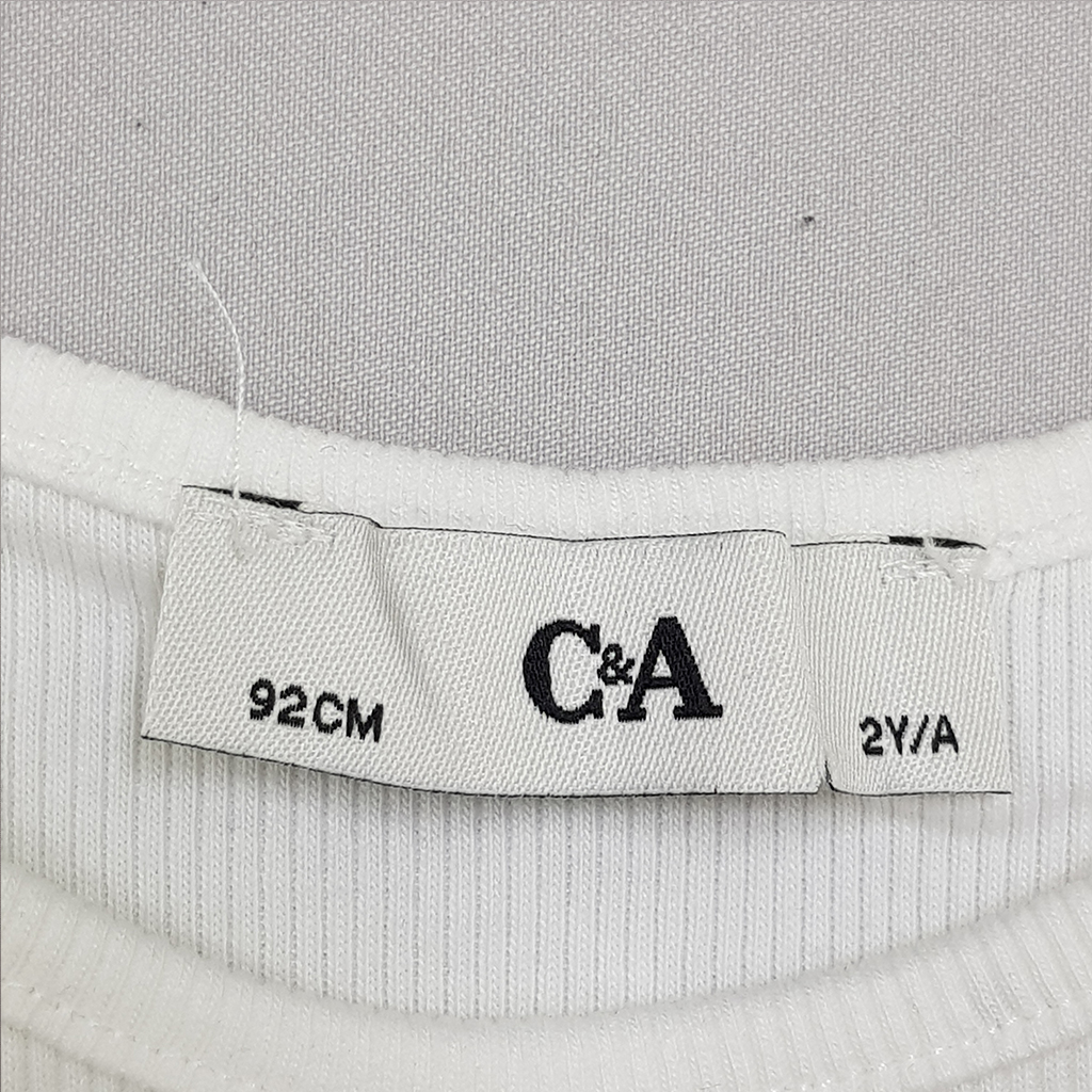 تی شرت دخترانه 28399 سایز 2 تا 10 سال کد 7 مارک C&A