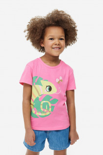 تی شرت دخترانه 28416 سایز 1.5 تا 10 سال مارک H&M