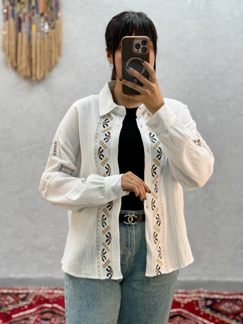 شومیز گلدوزی زنانه کد 417887