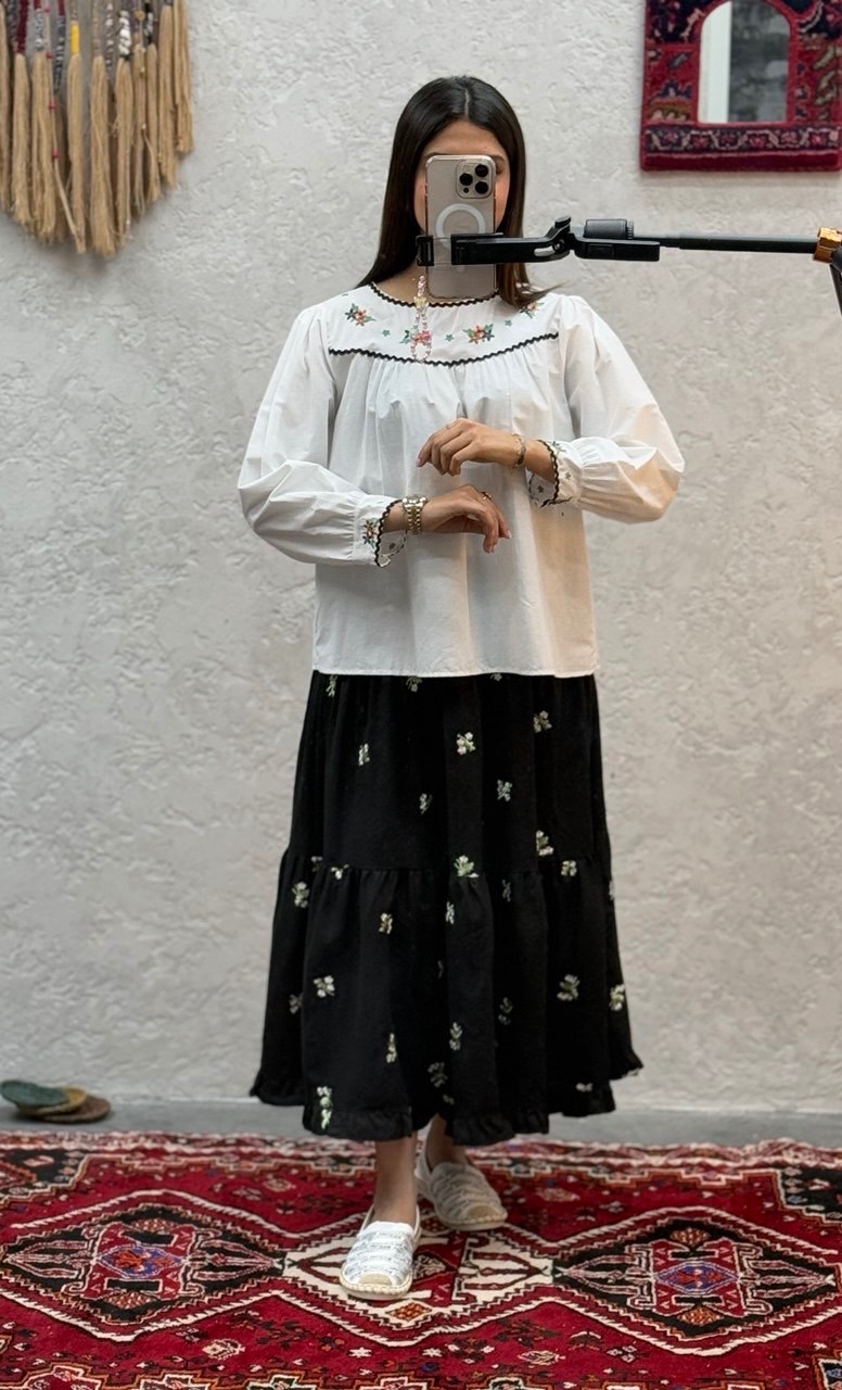 شومیز گلدوزی زنانه کد 417891